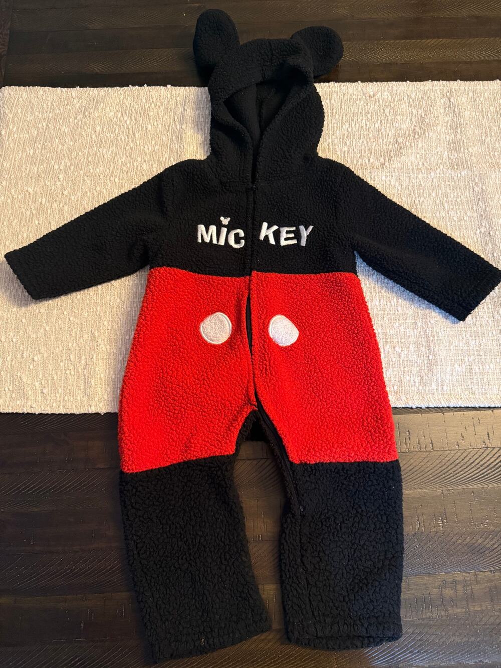 Disney Baby Mickey Mouse Sherpa Body Suit Size 18 months